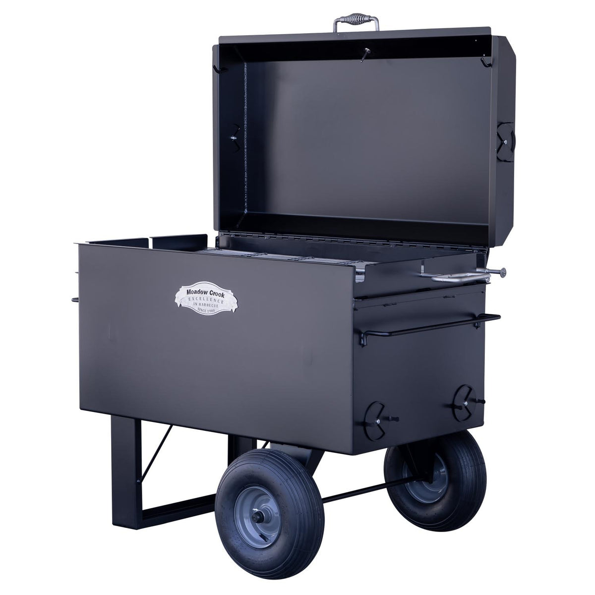 Meadow Creek BBQ42 Stainless Steel BBQ Pit, 34" x 56", Black - photo 2