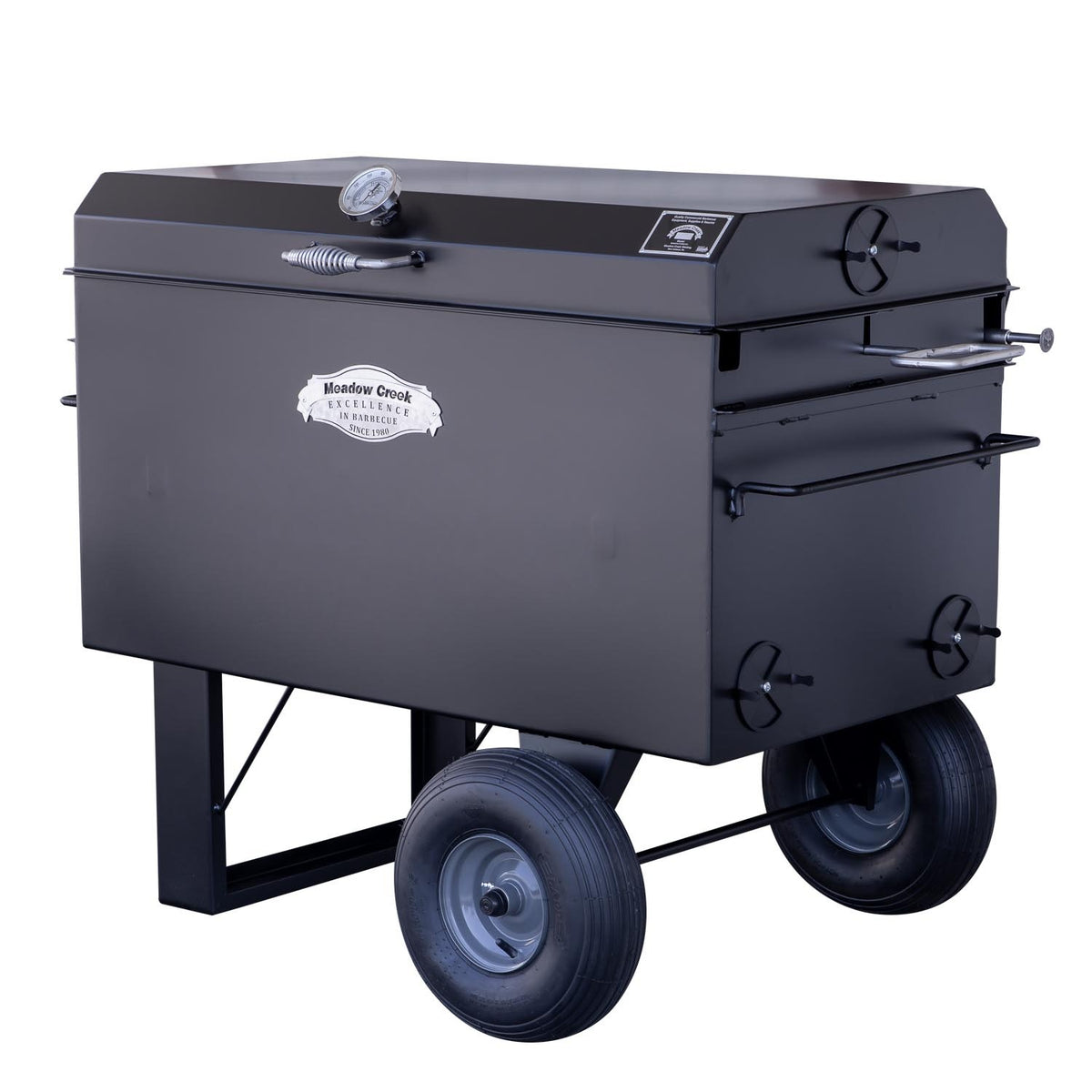 Meadow Creek BBQ42 Stainless Steel BBQ Pit, 34" x 56", Black - photo 5