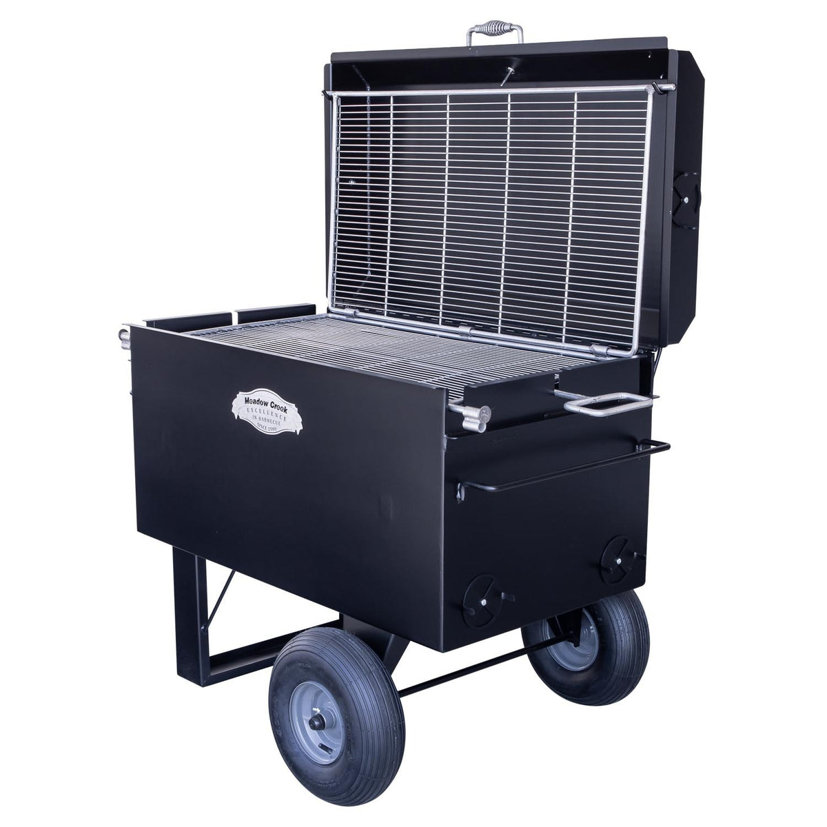 Meadow Creek BBQ42 Stainless Steel BBQ Pit, 34" x 56", Black - photo 6