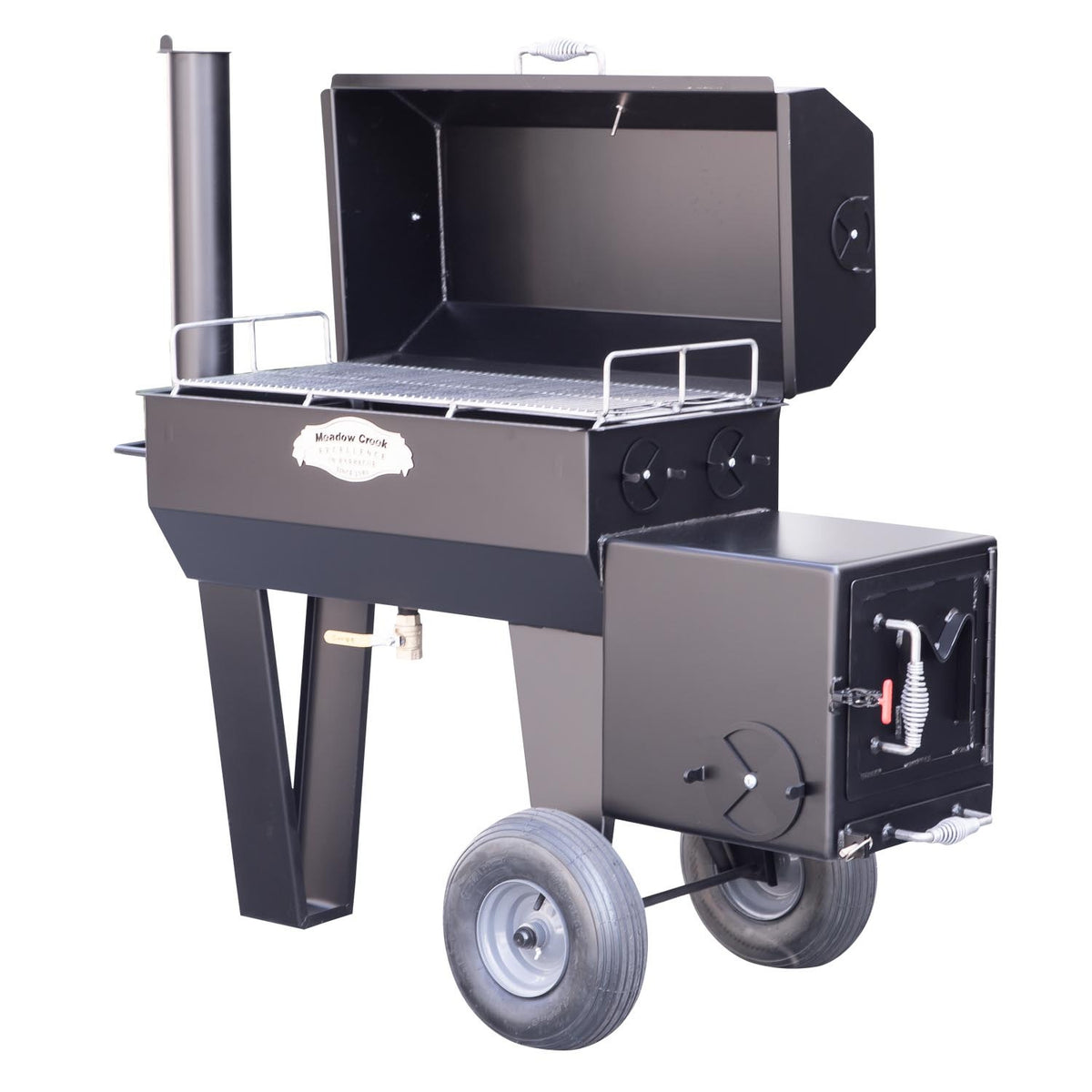 Meadow Creek SQ36 Stainless Steel Smoker, 29" x 61 1/2", Black - photo 2