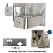 Haws Corporation 1119FRB Stainless Steel Drinking Fountain, 32" Wide, Silver - Default Title