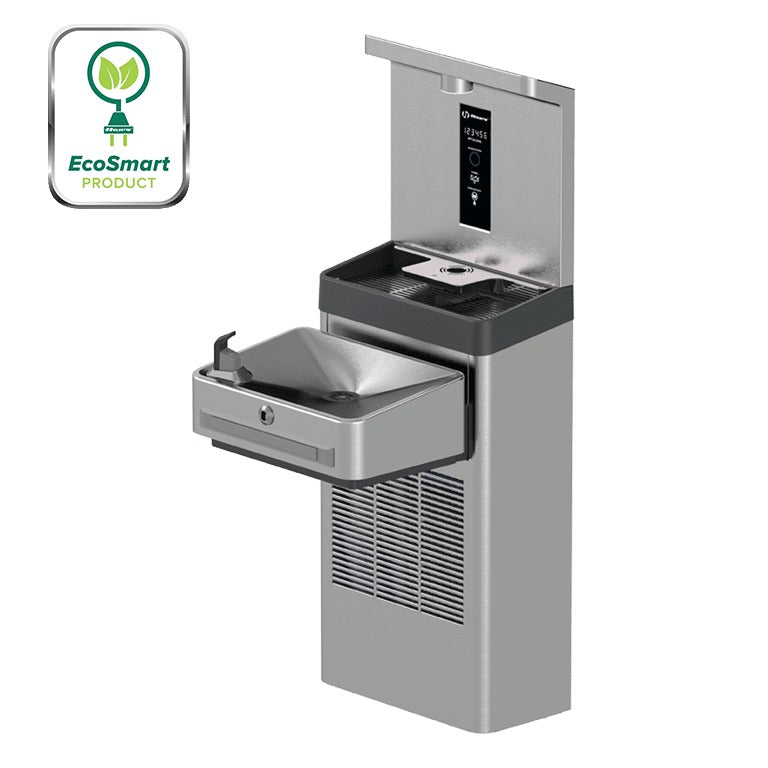 Haws Corporation 1211SFH Stainless Steel Bottle Filler, 15 11/16" Wide, Silver - Default Title