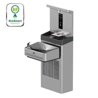 Haws Corporation 1211SFH Stainless Steel Bottle Filler, 15 11/16" Wide, Silver - Default Title