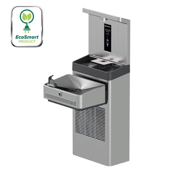 Haws Corporation 1211SFH Stainless Steel Bottle Filler, 15 11/16" Wide, Silver - Default Title