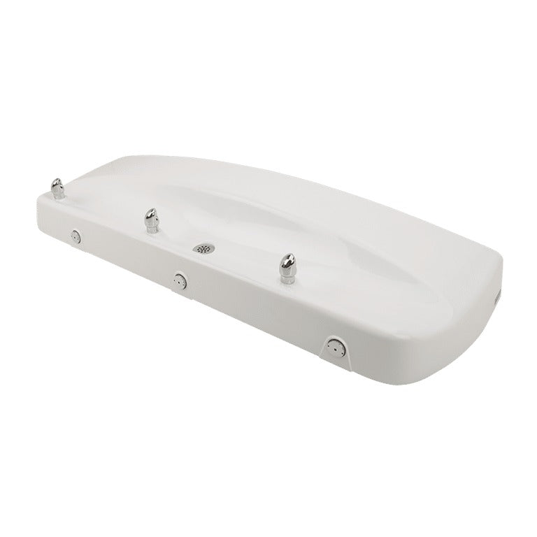 Haws Corporation 1409 Cast Aluminum Drinking Fountain, 58 1/2" Wide, White - Default Title