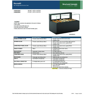 Structural Concepts NR3633DSV Bakery Case, 35 3/4" Wide, 110-120V - Default Title