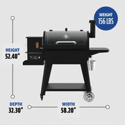 Pit Boss 10910 Stainless Steel Pellet Grill, 32 5/16" x 64 3/16", Black - photo 2