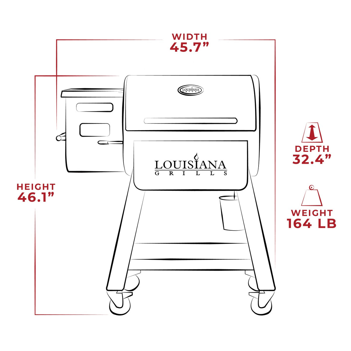 Louisiana Grills 60815 Stainless Steel Pellet Grill, 56 5/8" Wide - photo 4