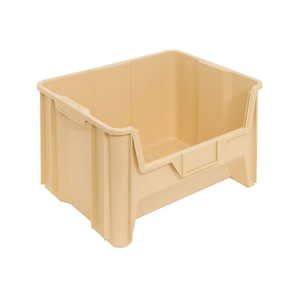 Quantum Storage Systems Polypropylene Stacking Container, 19 7/8" x 15 1/4" - Black