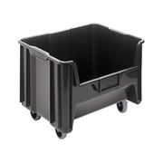Quantum Storage Systems Polypropylene Stacking Container, 19 7/8" x 15 1/4", Black - photo 2
