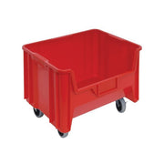 Quantum Storage Systems Polypropylene Stacking Container, 19 7/8" x 15 1/4", Black - 15 7/16"
