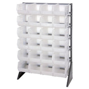 Quantum Storage Systems QRU-12S-240 Steel Rail Rack, 15" x 36" - Clear