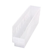 Quantum Storage Systems Polypropylene Shelf Bin, 4 3/8" x 17 7/8" - Clear