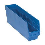 Quantum Storage Systems Polypropylene Shelf Bin, 4 3/8" x 17 7/8" - Red