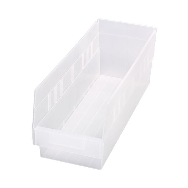 Quantum Storage Systems Polypropylene Shelf Bin, 6 5/8" x 17 7/8" - Clear