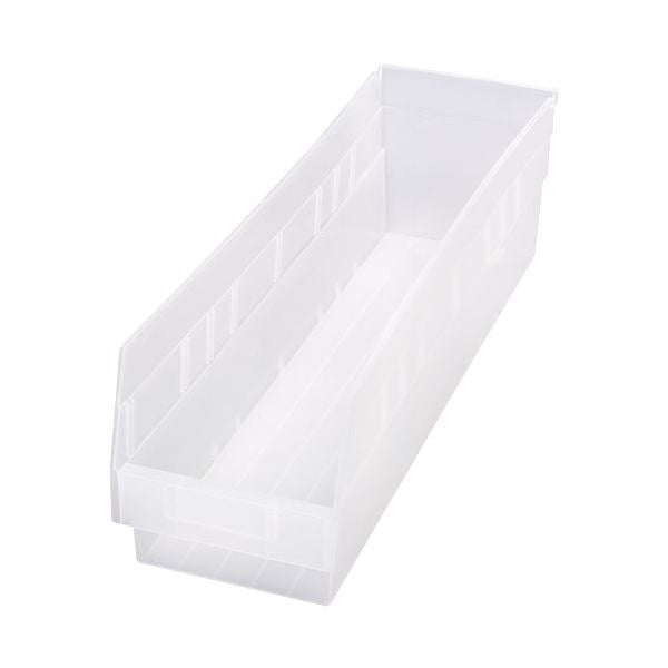 Quantum Storage Systems Polypropylene Shelf Bin, 6 5/8" x 23 5/8" - Clear