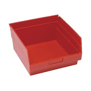 Quantum Storage Systems Polypropylene Shelf Bin, 11 1/8" x 11 5/8" - Red