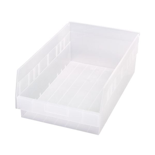 Quantum Storage Systems Polypropylene Shelf Bin, 11 1/8" x 17 7/8" - Clear