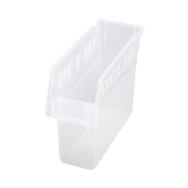 Quantum Storage Systems Polypropylene Shelf Bin, 4 3/8" x 11 5/8" - Clear