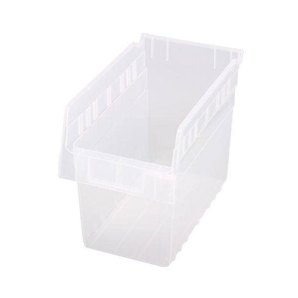 Quantum Storage Systems Polypropylene Shelf Bin, 6 5/8" x 11 5/8" - Clear