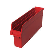 Quantum Storage Systems Polypropylene Shelf Bin, 4 3/8" x 17 7/8" - Blue