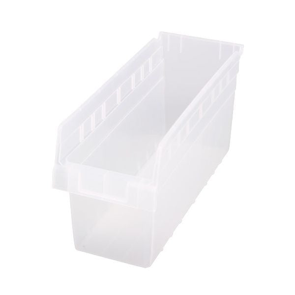 Quantum Storage Systems Polypropylene Shelf Bin, 6 5/8" x 17 7/8" - Clear