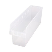 Quantum Storage Systems Polypropylene Shelf Bin, 6 5/8" x 23 5/8" - Clear