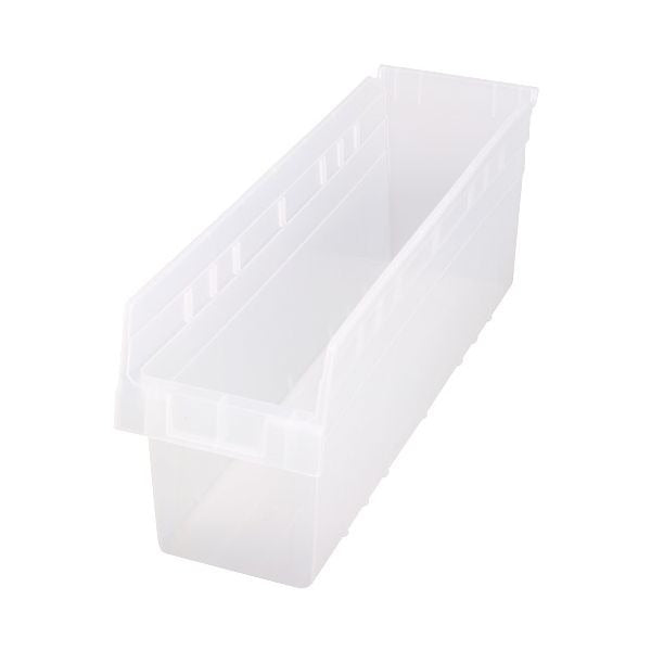 Quantum Storage Systems Polypropylene Shelf Bin, 6 5/8" x 23 5/8" - Clear