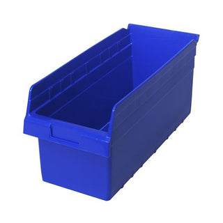 Quantum Storage Systems Polypropylene Shelf Bin, 8 3/8" x 17 7/8" - Blue