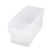 Quantum Storage Systems Polypropylene Shelf Bin, 8 3/8" x 17 7/8" - Clear