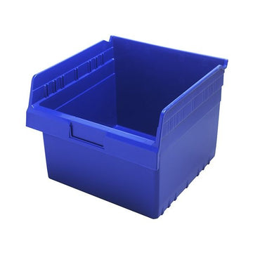 Quantum Storage Systems Polypropylene Shelf Bin, 11 1/8" x 11 5/8" - Blue
