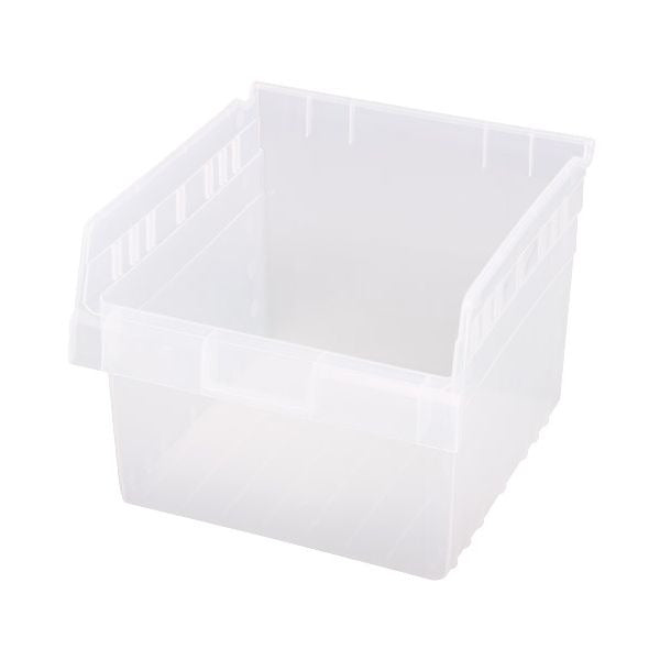 Quantum Storage Systems Polypropylene Shelf Bin, 11 1/8" x 11 5/8" - Clear