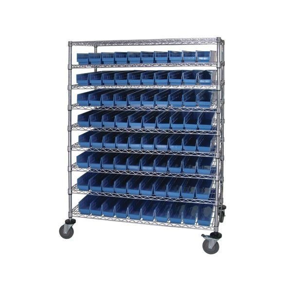 Quantum Storage Systems WRC9-63-2448 Bin Cart, 48" Wide - Blue