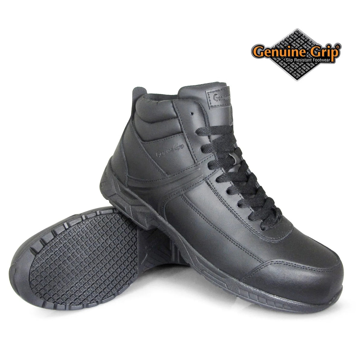 Genuine Grip Footwear 1021 Leather Boot, Black - 10