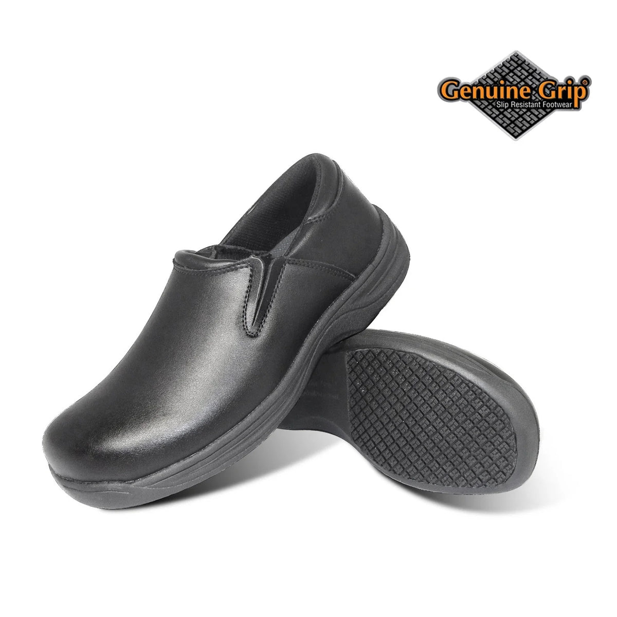 Genuine Grip Footwear 4700 Leather Shoe, Black - 11.5 Wide