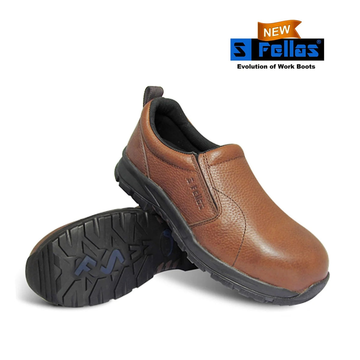 Genuine Grip Footwear 6021 Non-Slip Shoe, Brown - 10