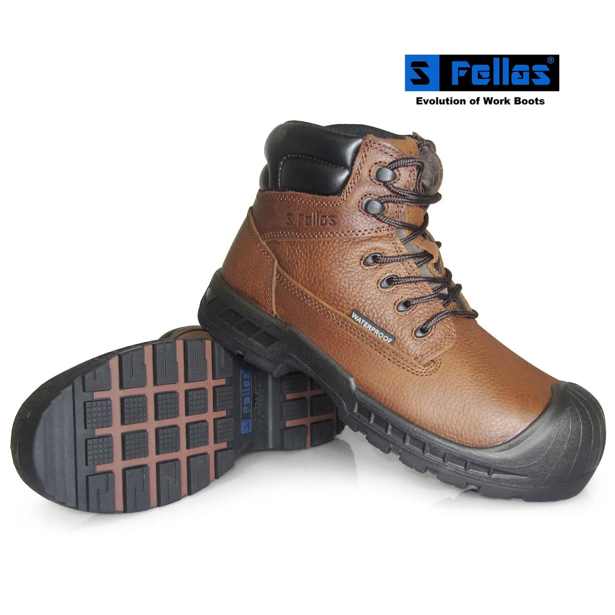 Genuine Grip Footwear 6100 Non-Slip Boot, Brown - 10.5