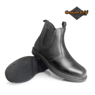 Genuine Grip Footwear 7141 Leather Boot, Black - 7 Wide