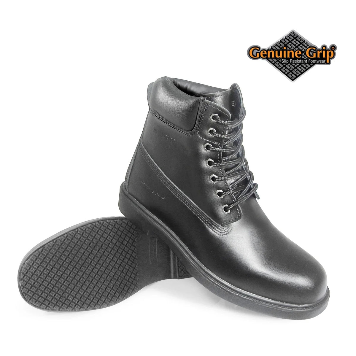 Genuine Grip Footwear 7160 Leather Boot, Black - 11.5 Wide