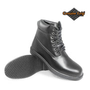 Genuine Grip Footwear 7160 Leather Boot, Black - 14 Wide