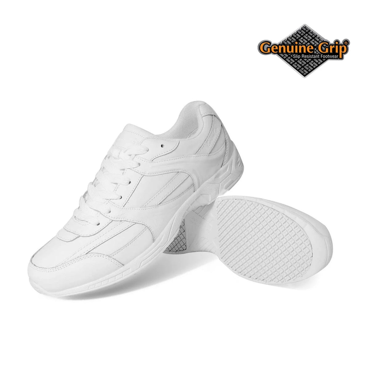 Genuine Grip Footwear 1115 Non-Slip Shoe, White - 5.5