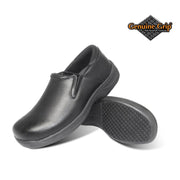 Genuine Grip Footwear 470 Leather Shoe, Black - 10.5 Wide