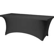 Snap Drape Spandex Table Cover, 30" x 72" - Black