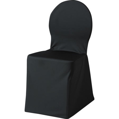 Snap Drape Polyester Chair Cover - Black