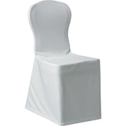 Snap Drape Polyester Chair Cover - White