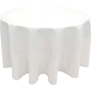 Snap Drape Polyester Table Cover, White - 90 90"