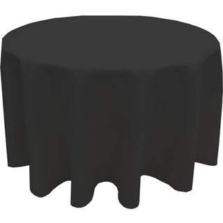 Snap Drape Polyester Table Cover, Black - 90 90"