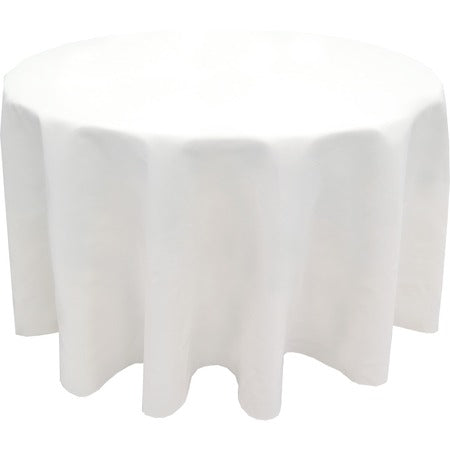 Snap Drape Polyester Table Cover, White - 120 120"