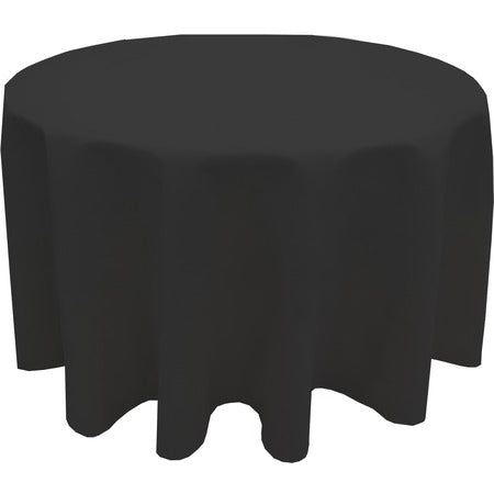 Snap Drape Polyester Table Cover, Black - 120 120"