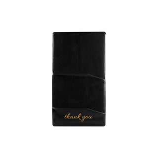 H. Risch 1000P BLACK THANK YOU Vinyl Check Presenter, 5" x 9" - 12/Case